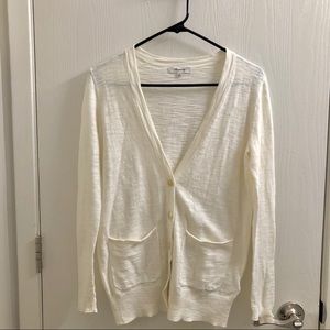 Madewell women’s white v-neck cardigan XS